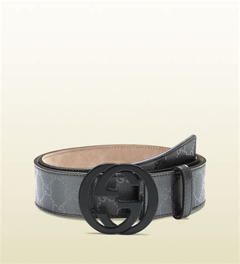 grey gucci imprime belt|genuine leather gucci belt men.